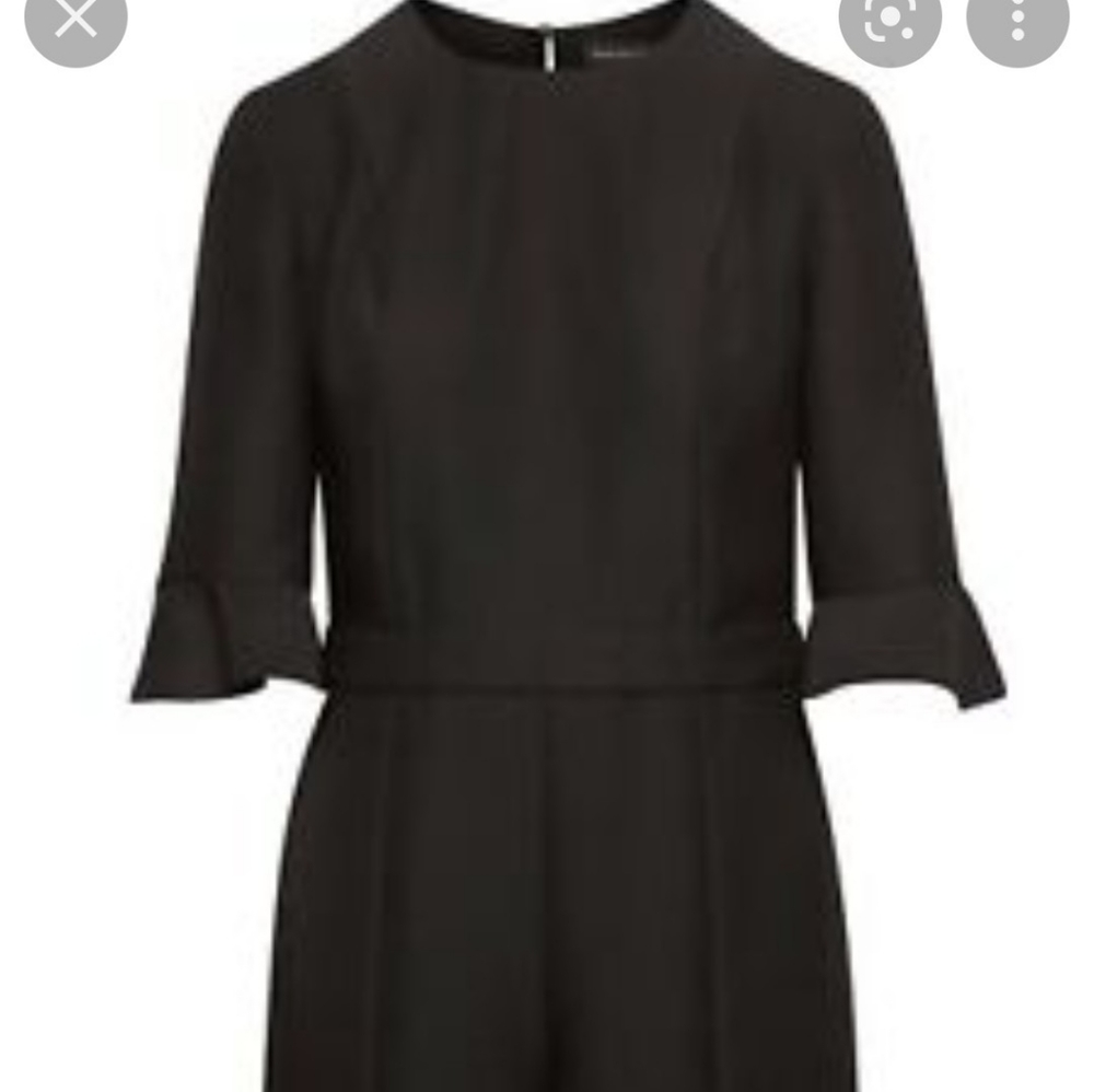 NWT Banana Republic Black Ruffle Sleeve Romper